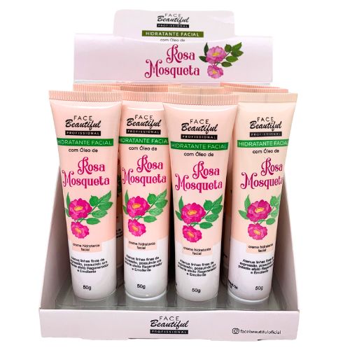Hidratante Facial Rosa Mosqueta Face Beautiful FB194 - Box c/ 12 unid