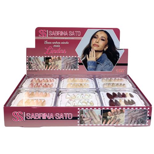Unhas Postiças Autocolantes Sabrina Sato SP1170 - Box c/ 12 unid