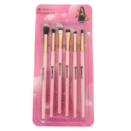Kit com 06 Pincéis para Maquiagem Sabrina Sato SP131