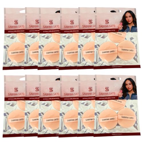Kit com 03 Esponjas para Maquiagem Sabrina Sato SP2061 - Pcte c/ 12 unid