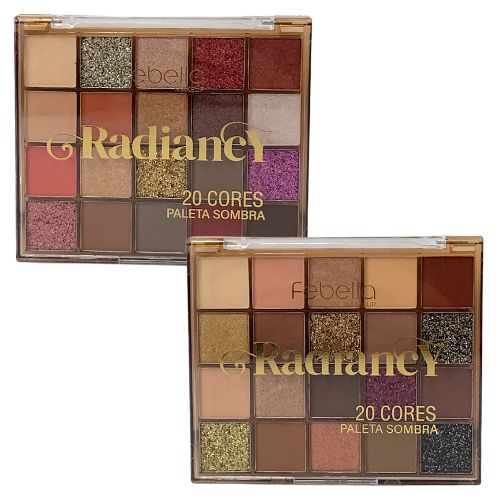 Paleta de Sombras Radiancy Febella PSO30346 - Kit c/ 02 unid