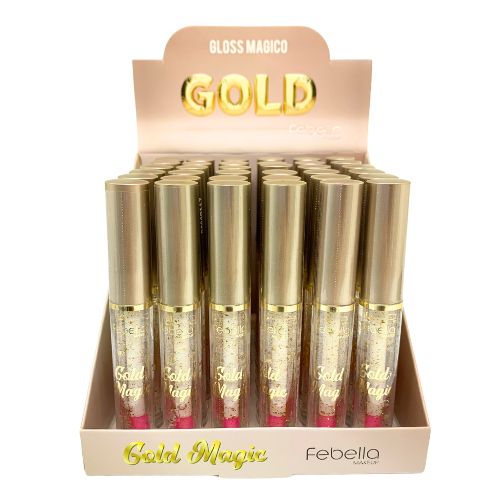 Gloss Labial Magico Gold Febella BM40117 - Box c/ 36 unid