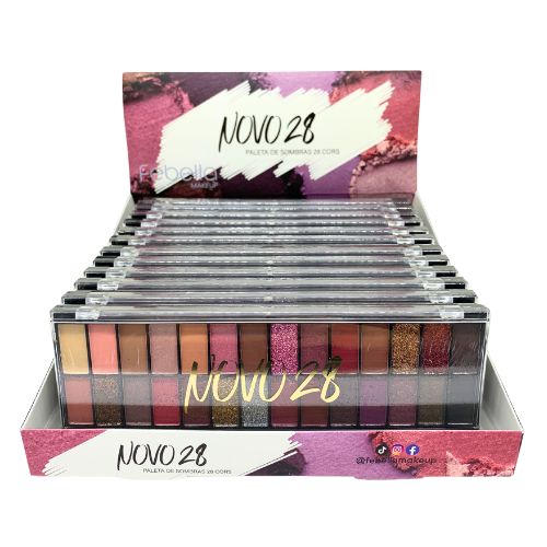 Paleta de Sombras Novo 28 Febella PSO30335 - Box c/ 12 unid