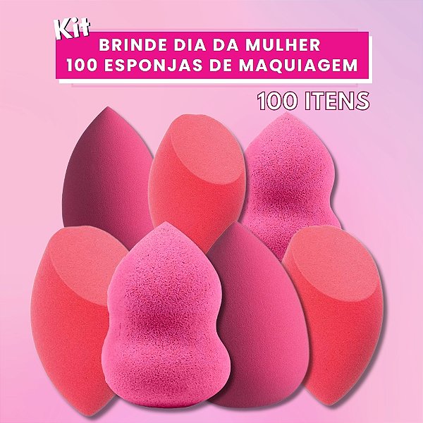 Kit 100 Esponjas de Maquiagem