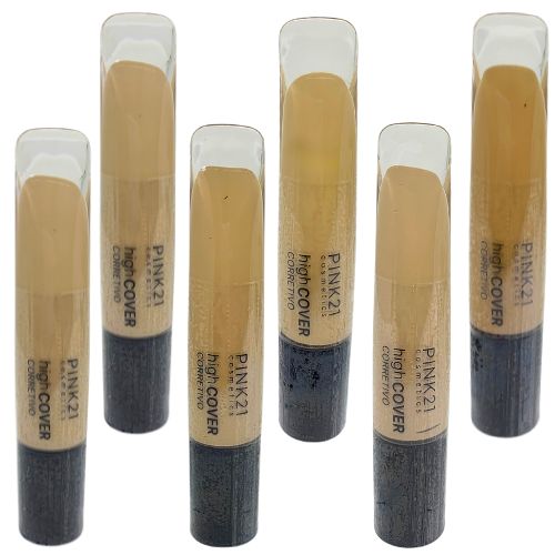 Corretivo Líquido High Cover  Pink 21 CS5046 - Kit c/ 06 unid