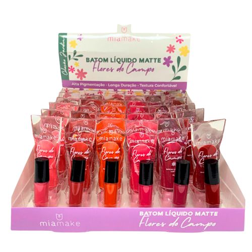 Batom Líquido Matte Flores do Campo Mia Make 499 - Box c/ 36 unid