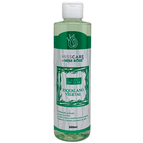 Água Micelar Esqualano Vegetal 200ml Miss Rôse MR071