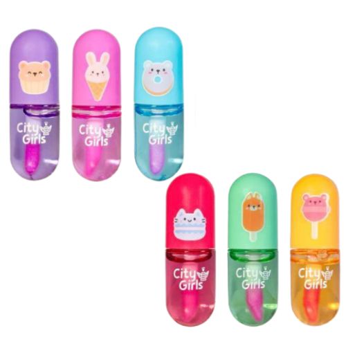 Lip Oil Tint City Girls CG409 - Kit c/ 06 unid