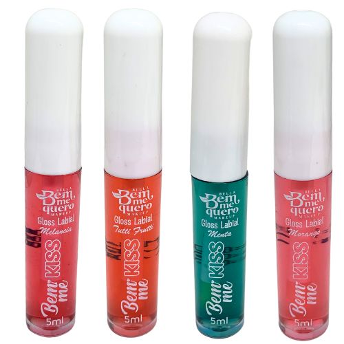 Gloss Labial Bem Me Kiss Bella Bem Me Quero - Kit c/ 04 unid