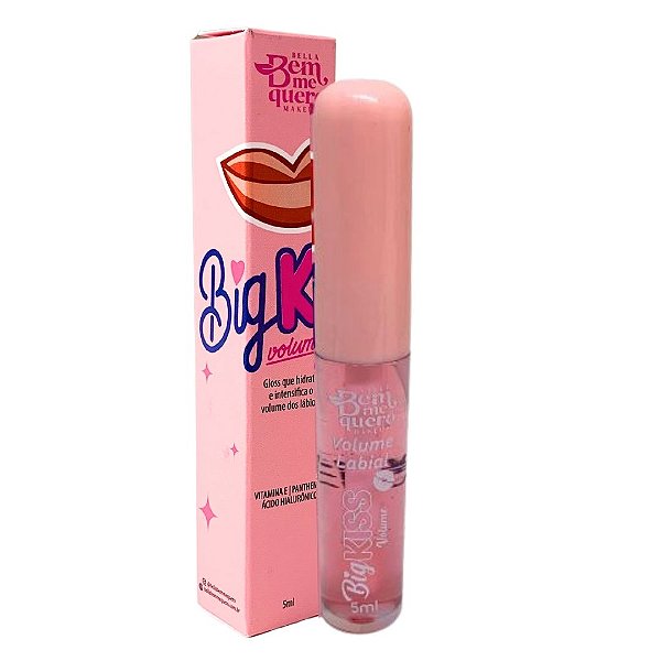 Gloss Labial Big Kiss Volume Rosa Bella Bem Me Quero
