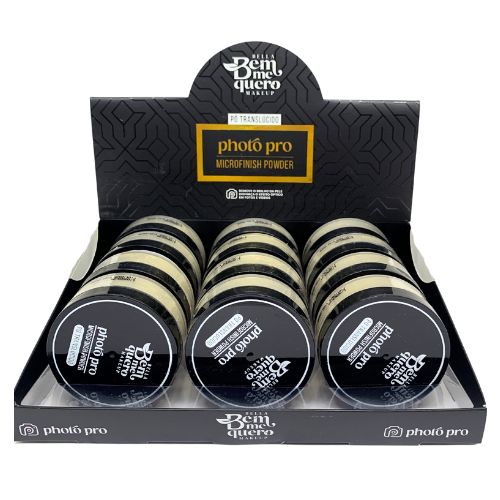 Pó Facial Translúcido Photo Pro Microfinish Powder Bella Bem Me Quero - Box c/ 12 unid
