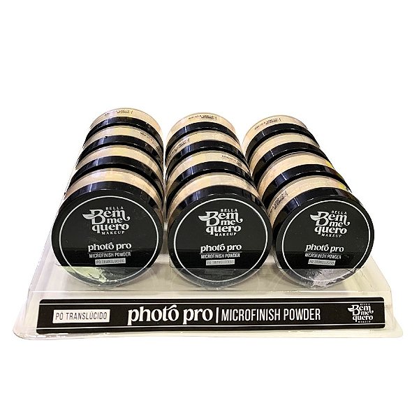 Pó Facial Translúcido Photo Pro Microfinish Powder Bella Bem Me Quero - Box c/ 12 unid
