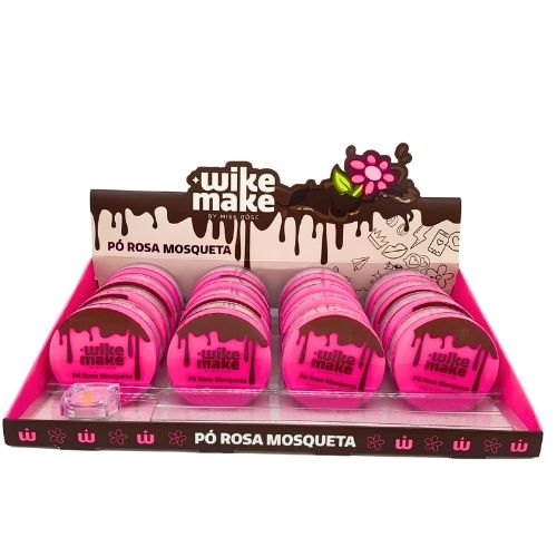 Pó Facial Rosa Mosqueta Wike Make WM0005 - Box c/ 16 unid