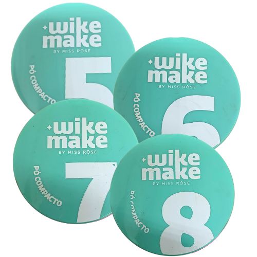 Pó Compacto Wike Make WM0009/B - Kit c/ 04 unid