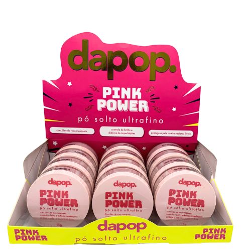 Pó Solto Rosa Mosqueta Pink Power Dapop DP2265 - Box c/ 12 unid