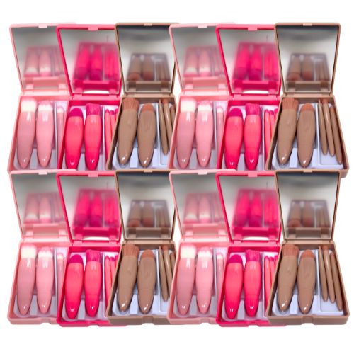 Kit com 05 Pincel para maquiagem MM035 - Pcte c/ 12 unid