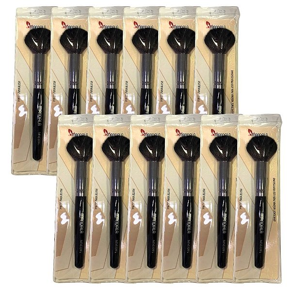 Pincel Para Blush Mandala MM1091- Pcte c/ 12 unid