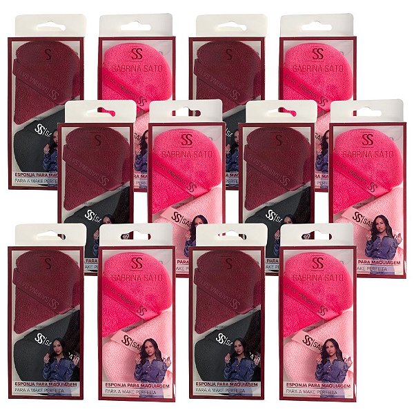 Kit com 02 Esponjas para Maquiagem Sabrina Sato SP2067 - Pcte c/ 12 unid