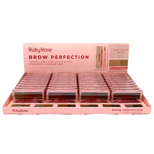 Sombra para Sobrancelhas Duo Brow Perfection Ruby Rose HB-E2501 - Box c/ 36 unid