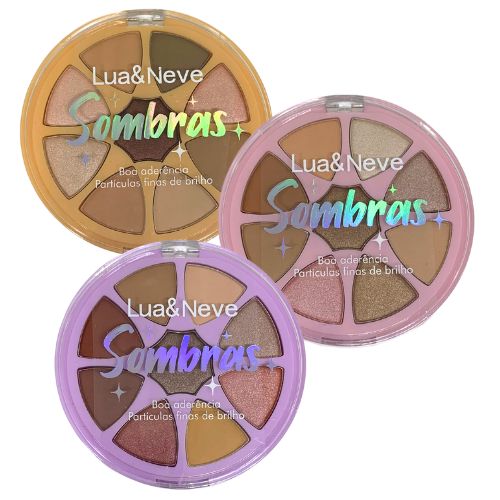 Paleta de Sombras Lua & Neve LN02481 - Kit c/ 03 unid