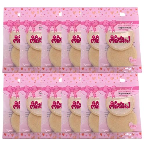 Kit com 02 Esponjas para Maquiagem QBela Manuela! QBM506 - Pcte c/ 12 unid