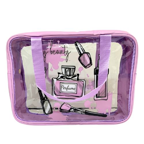 Necessaire Transparente Estampada QBM130