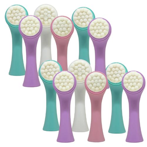 Escova de Limpeza Facial Massageadora 2 em 1 Qbella Manuela! QBM801 - Pcte c/ 12 unid