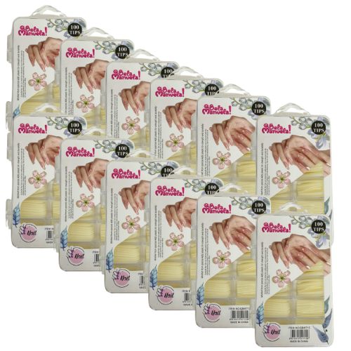 Unhas Postiças Bailarina Qbela Manuela! QBM715 - Pcte c/ 12 unid