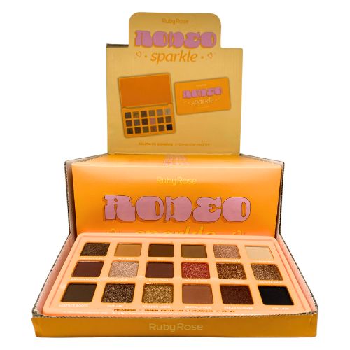 Paleta de Sombras Rodeo Sparkle Ruby Rose HB-F2610 - Box c/ 12 unid