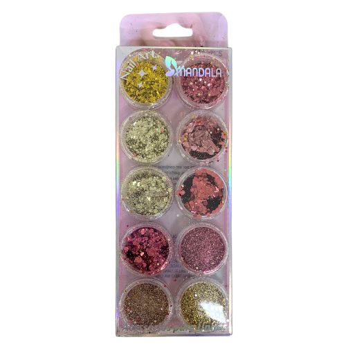 Glitter para Decoração de Unhas Mandala MG015