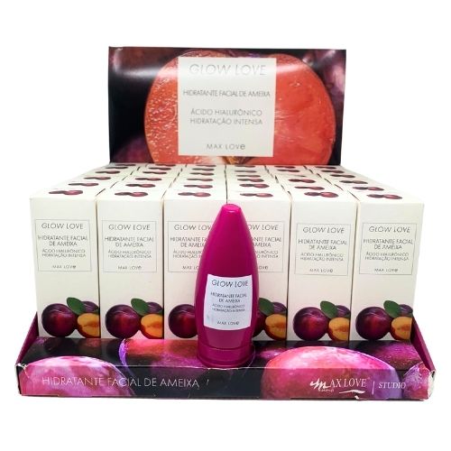 Hidratante Facial de Ameixa Glow Love Max Love - Box c/ 36 unid