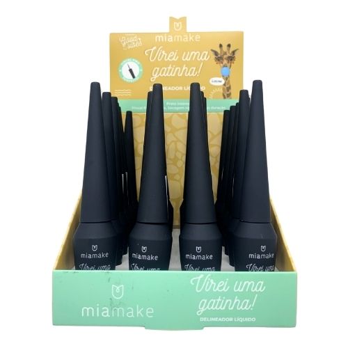 Delineador Líquido Virei uma Gatinha! Mia Make 451 - Box c/ 24 unid