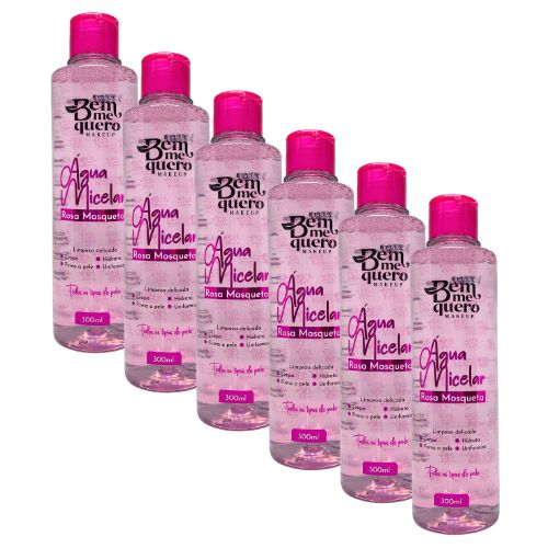 Água Micelar Rosa Mosqueta Bella Bem Me Quero - Kit c/ 06 unid