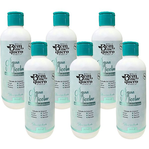 Água Micelar Ácido Hialurônico Bella Bem Me Quero - Kit c/ 06 unid