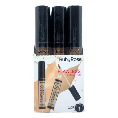 Corretivo Líquido Flawless Collection Ruby Rose HB-8080 Chocolate 1 - Box c/ 12 unid