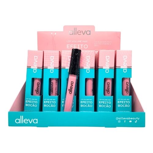 Lip Gloss Volume Max Efeito Bocão Cor 51 Alleva AL1251 - Box c/ 24 unid