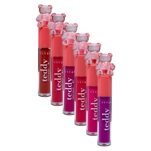 Batom Líquido Teddy Vivai 3181.1.1 - Kit c/ 06 unid