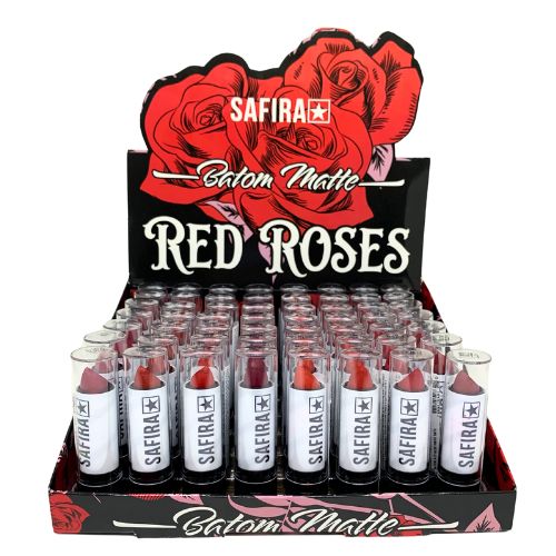 Batom Bastão Matte Red Roses Safira - Box c/ 56 unid