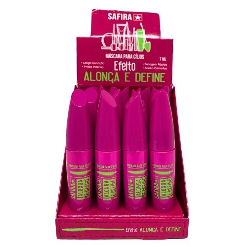 Máscara para Cílios Efeito Alonga e Define Safira - Box c/ 16 unid