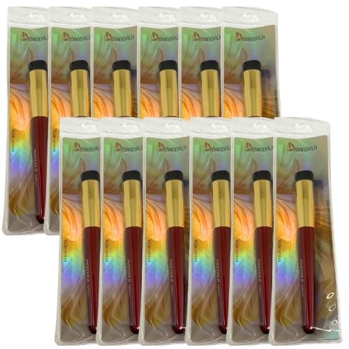 Pincel Kabuki Reto Mandala MP-027 - Pcte c/ 12 unid