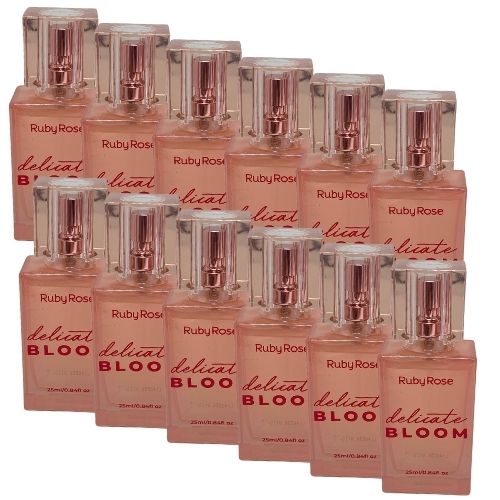 Colônia Delicate Bloom Ruby Rose HB-P8001 - Box c/ 12 unid