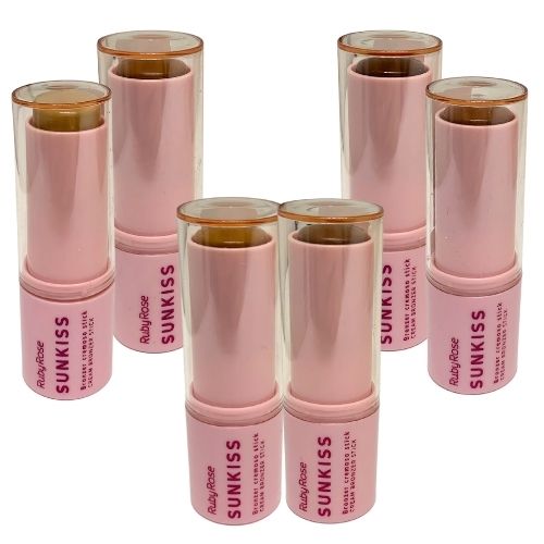 Contorno Bronzer Cremoso Stick Sunkiss Ruby Rose HB-M200 - Kit c/ 06 unid