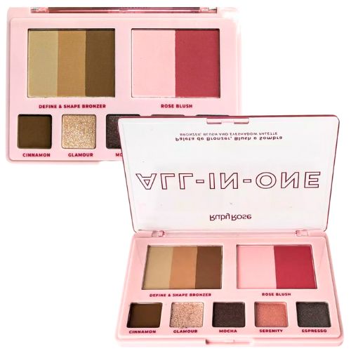 Paleta de Bronzer, Blush e Sombra All-In-One Ruby Rose HB-M1002