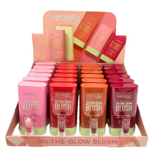 Blush Bastão On-The-Glow Febella BLU50615 - Box c/ 24 unid
