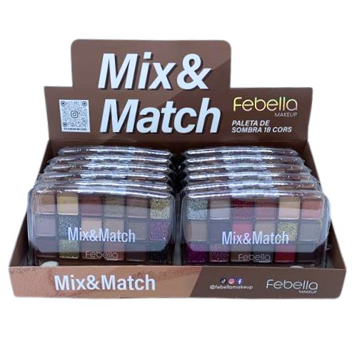 Paleta de Sombra Mix & Match Febella PSO30347 - Box c/ 12 unid