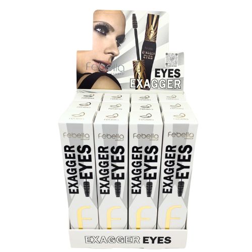 Máscara para Cilios Exagger Eyes Febella MA30442 - Box c/ 12 unid