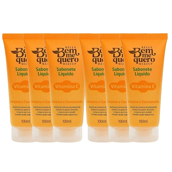 Sabonete Líquido Vitamina C Bella Bem Me Quero - Kit c/ 06 unid