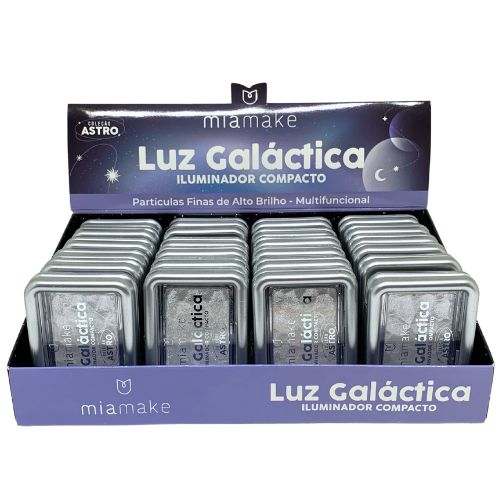 Iluminador Compacto Luz Galáctica Mia Make 520 - Box c/ 24 unid