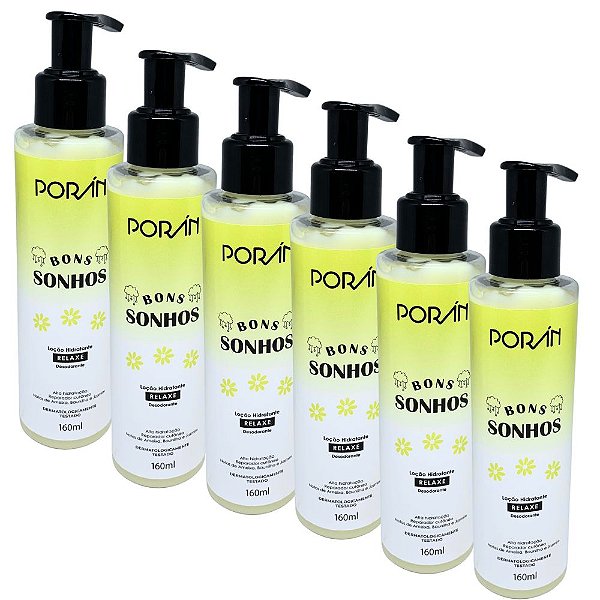 Poran - Hidratante Relaxe Bons Sonhos Porán PR330 - Kit c/ 06 unid