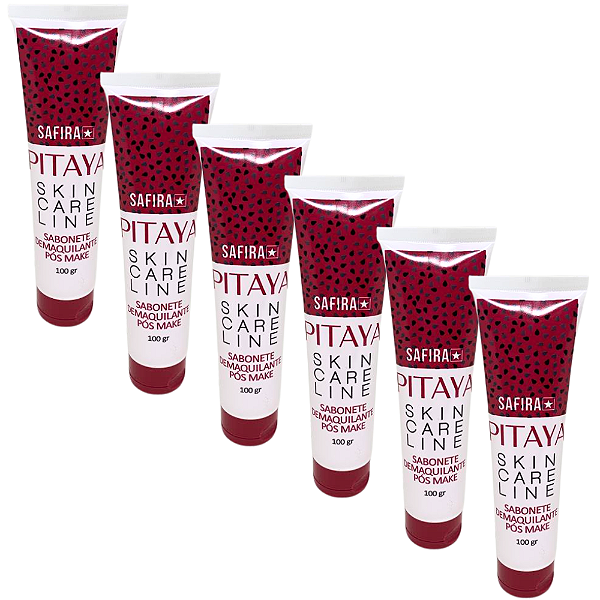 Sabonete Demaquilante Pós Make Pitaya Skin Care Line Safira - Kit c/ 06 unid